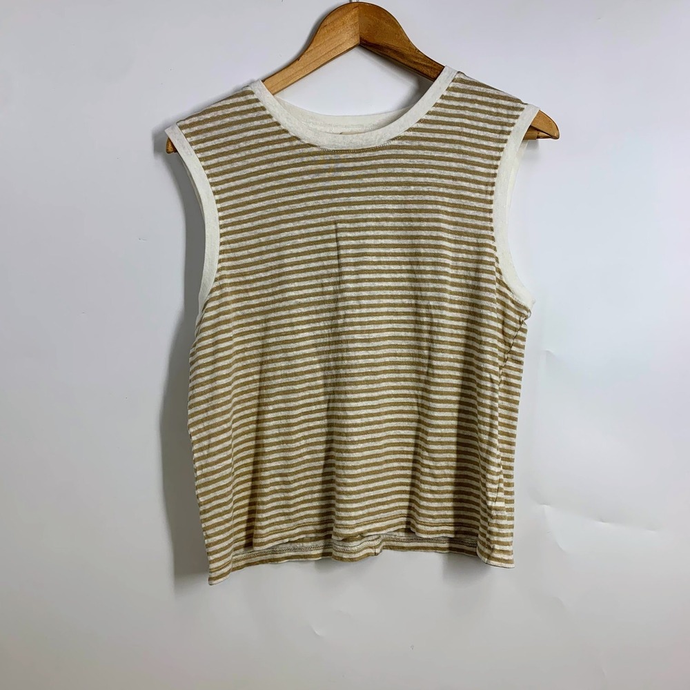 Haven‎ Well Within Womens Striped Sleeveless Tank Top Size L